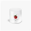 WD Lifestyle Bicchiere in Vetro Borosilicato 250ml con Decorazione (mela)