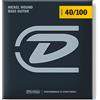 Dunlop DBN40100 Nickel Wound Medium 040/100 Muta 4 Corde per Basso Elettrico ...