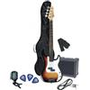GEWA RCB-100 Bass Pack 3-Tone Sunburst Kit Completo Basso Elettrico con Ampli...