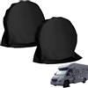Infinity & Breathe Confezione da 2 coperture universali per pneumatici di scorta da 27-29 pollici, resistenti, impermeabili, per roulotte, camper, camion, SUV, auto, colore nero
