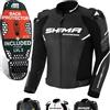 SHIMA BANDIT Giacca Moto Uomo AIRFORCE Paraschiena Giubbotto Protezioni Estiva Giacche Pelle Ventilato Leggero Motociclista Abbigliamento Protezione Tuta da Moto Estate (Uomini, Nero, 46)