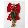 Fiori di Lena Natale Fiori Di Lena Doppio Fiocco in Velluto Rosso con Campanacci H75