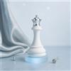Mia Design Regina Scacchi H32 cm in Resina Bianco e Argento