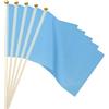 PATIKIL 16pz Mini Bandierine, Leggero Blu Bandiere Gioco Solido Leggero Blu Bandiere Piccole Mini Bandiere Attacca Festa Decorazioni per Gioco Compleanno Carnevale