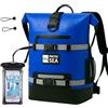 Protec Sea Zaino da trekking impermeabile blu 30L impermeabile IPX6 | Borsa nautica Kayak Paddle Barca | Numerosi elementi di fissaggio | Tasca anteriore | Tasca per l'acqua | Comodo trasporto