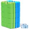 Rainway 4 pezzi di mattonelle riutilizzabili da 200 ml, in HDPE di colore blu e verde, 150 × 85 × 22 mm, per borsa frigo e refrigeratore per bottiglie, pratica per campeggio, picnic