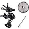 Generico Compatibile for Shimano DEORE XT M8100, Gruppo MTB 1x12 velocità Deragliatore Posteriore SGS Leva del Cambio Destra HG Cassetta CN-M6100 Parti di Biciclette,Componenti(50T Set)