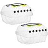 ULTECHNOVO Scatola Porta Lenza da Pesca in Plastico 2 Pezzi 6 Scomparti e Coperchio Trasparente, Organizer per Bobine di Filo e Leader Line per Pesca Outdoor e Viaggi All'aperto