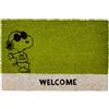 Excelsa Peanuts Zerbino Snoopy, Fibra di Cocco, Verde, 40 x 60 cm
