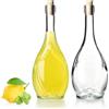 KADAX Set di 2 bottiglie in vetro 500ml con tappo in sughero - bottiglie vuote da riempire per liquore, grappa, olio e aceto, ideali per regali e fatte in casa