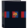 Safta Carpeta de Folio 4 Anillas de F.C. Barcelona 1ª Equipación 22/23, 270x60x330 mm - Raccoglitore ad anelli FC 4 Home Kit Barcellona 22/23, 270x60x330 mm Unisex - Bambini, Azul marino y granate,