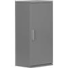 Relaxdays Armadietto a Muro per Bagno, 2 Scomparti, HLP: 62 x 30 x 21 cm, ripiano Regolabile, MDF, Grigio-Blu