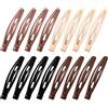 YUXIANLB Fermaglio per capelli a scatto per donne 16 clip in metallo antiscivolo clip per capelli carini accessori per capelli multicolore clip per capelli Waterdrop Hairpin tinta unita per capelli