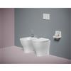 ART CERAM Sanitari Ten filomuro senza brida (rimless) traslato cm. 52x36 con sedile sottile standard - Cod. Articolo: TEV00801+TEB00501+TEA002