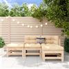 Vidaxl Set Salotto da Giardino 4 pz in Legno Massello di Pino