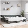 Vidaxl Divano Letto con Letto Estraibile Grigio Scuro 90x200cm Tessuto