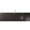 CHERRY KC 6000 SLIM, Tastiera di design Ultrapiatta, Layout per l'Unione Europea (QWERTY), Con Filo (Porta USB-A), Tasti Silenziosi, Scritte a lunga Durata, Nero