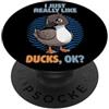 Duck Breeds Waterfowl Animal Cute Ducks Mi piacciono davvero le anatre Ok Waterfowl Animal Hook Bill Duck PopSockets PopGrip Adesivo