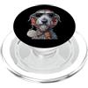 Vintage Retro Knitting Cute Lover Women Irish Wolfhound Dog Granny Square Crochet Yarn Crochet Yarn Crochet PopSockets PopGrip per MagSafe