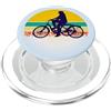 So Cool Designs Triciclo adulto Silhouette Horizon donna in bicicletta PopSockets PopGrip per MagSafe