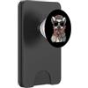Vintage Retro Knitting Cute Lover Women Lemur - Filato quadrato per uncinetto con coda ad anello PopSockets PopWallet per MagSafe