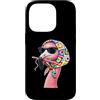 Vintage Retro Knitting Cute Lover Women Custodia per iPhone 14 Pro Flamingo Animal Granny Square Crochet Yarn Crochet Lover