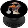 Vintage Retro Knitting Cute Lover Women Duck Duckling Ducky Granny - Filato quadrato per uncinetto PopSockets PopGrip Adesivo