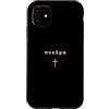 33ANDME Jesus King Christian Faith minim Custodia per iPhone 11 PNEUMA Citazione greca Spirito Soffio Vitale con croce Gesù