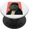 Dinosaur Wearing Sunglasses Animal Lover Dinosauro che indossa gli occhiali da sole uomo donna dinosauro PopSockets PopGrip Adesivo