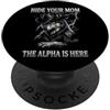 Alpha Wolf Moon Sigma Greek Alpha Wolf S Nascondi la tua mamma The Alpha is Here Wolf Maschio Werwolf Meme PopSockets PopGrip Adesivo