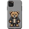 punk teddy bear Custodia per iPhone 11 Pro Max Orsacchiotto di peluche punk rock, motociclista, horror, stile gotico
