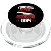 True Crime Merch for Investigative Crime Esperto forense dalla nascita 1984 Compleanno a tema crimine vero PopSockets PopGrip per MagSafe
