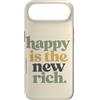 Motivational Verse Co Custodia per iPhone Air Felice è il nuovo ricco positivo citazione umorismo familiare