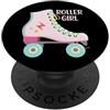 THE BEST ROLLER SKATE PRESENTS Pattinatrice a rotelle, stile retrò, vintage, anni '70, '80, '90 PopSockets PopGrip Adesivo