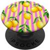 Preposh Limone Rosa Strisce Gialle Preppy Estetica Estetica Carino PopSockets PopGrip Adesivo