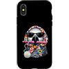 Vintage Retro Knitting Cute Lover Women Custodia per iPhone X/XS African Grey Parrot Granny Square Crochet Filato Uncinetto