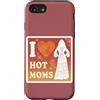 Modernes Damen t-shirt Herren Geburtstag Custodia per iPhone SE (2020) / 7/8 I Love Hot Moms Boho T-Shirt Uomo Donna Frase Divertente