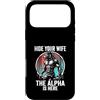Alpha Wolf Sigma Moon Greek Alpha Wolf S Custodia per iPhone 17 Pro Max Nascondi tua moglie The Alpha is Here Wolf Maschio Werwolf Meme