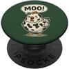 Clucky Moo Farm Humor Co Divertente Moo Pollo Mucca Fattoria Animale Umorismo Uomini Donne Bambini 4 PopSockets PopGrip Adesivo