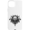 Wholesome Sketch Co Custodia per iPhone 15 Plus Opera d'arte Cerberus Hellhound Dark Fantasy Underworld Beast