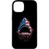 Paint Dripping Patriotic 4th of July US Custodia per iPhone 13 Megalodon - Squalo gigante bandiera americana USA gocciolamento graffiti amante