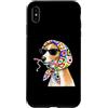 Vintage Retro Knitting Cute Lover Women Custodia per iPhone XS Max Italian Greyhound Dog Granny Square Crochet Yarn Uncinetto