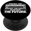 International Day for Health and Safety Proteggere l'ambiente Rispetta la Terra Sostieni il Futuro PopSockets PopGrip Adesivo