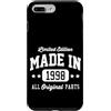 Born in Year Retro Style Custodia per iPhone 7 Plus/8 Plus Vintage Made In 1998 Edizione Limitata Parti Originali Scuro