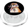 Vintage Retro Knitting Cute Lover Women Akita Dog Granny - Filato quadrato per uncinetto, per amanti dell'uncinetto PopSockets PopGrip per MagSafe