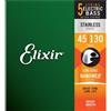Elixir 14777 Nanoweb Light Stainless Steel 045/130 Muta per Basso Elettrico 0...