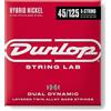 Dunlop DBHYN45125 Dual Dynamic Hybrid Nickel Set Muta 5 corde per basso elett...