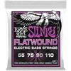 Ernie Ball 2811 Flatwound Power Slinky 055-110 Corde per Basso Elettrico Flat...