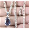 Ciondolo Fiocco Smeraldo Zaffiro Naturale Colore Che Cambia 10 ct Argento 925