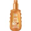 Garnier Latte Solare Spray SPF 50+, Abbronzatura Esaltata e Intensificata, Contro l'Invecchiamento Cutaneo, Resistente all'Acqua, Con Complesso Vita-Melanin, Ambre Solaire, Ideal Bronze, 150 ml